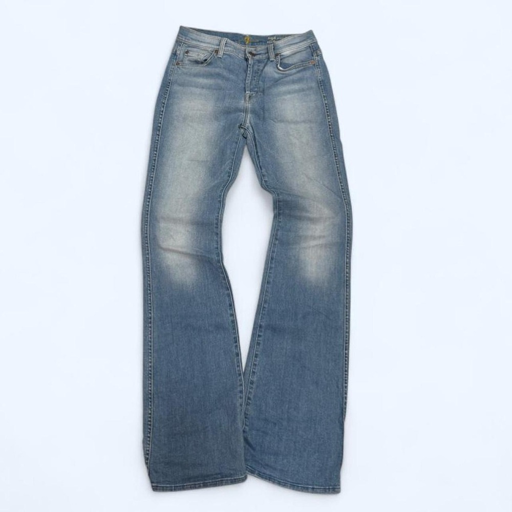 7 For All Mankind Light Blue High Waist Vintage Bootcut Jeans